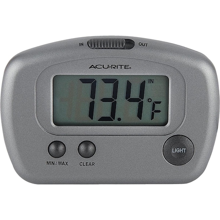 Acurite 2-3/4in. W x 3-1/8in. H Plastic Digital Indoor & Outdoor Thermometer 00888A3